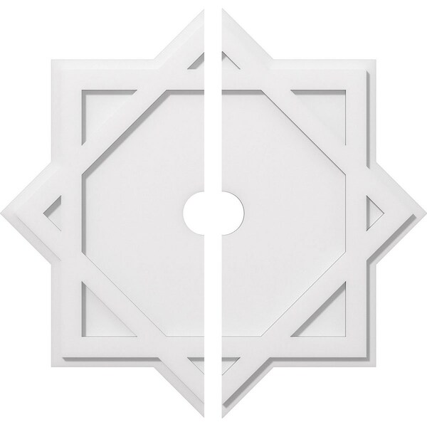 Ekena Millwork Axel Architectural Grde PVC Contemporary Ceiling Medallion, Two Piece, 28"OD x 3"ID x 15 1/2"C x 1"P CMP28AL2-03000 - main